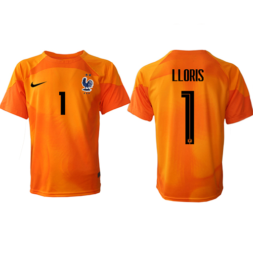 Frankrig Hugo Lloris #1 Målmand Hjemmebanetrøje VM 2022 Kort ærmer